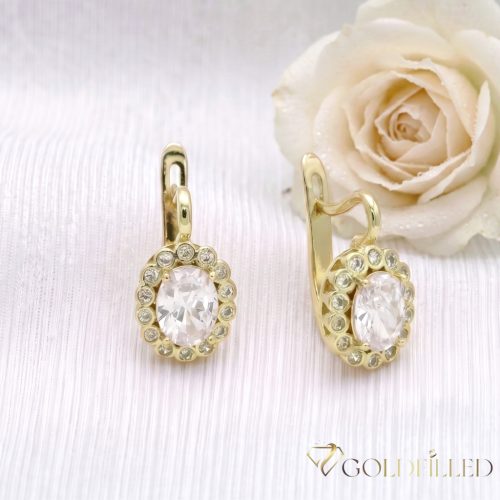 Goldfilled antialergijski uhani 20 mm 14K barva