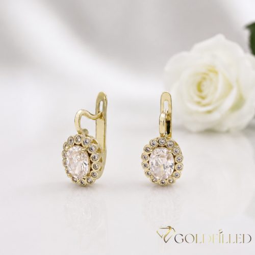 Goldfilled antialergijski uhani 20 mm 14K barva