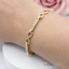 Antiallergene pozlačen zapestnica „Goldfilled“, dolžina 19 cm in širina 5 mm, barva 14K