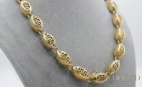 Ekskluzivna antiallergene pozlačena ogrlica „Goldfilled“, dolžina 60 cm in debelina 10 mm, barva 14K (105 gramm)