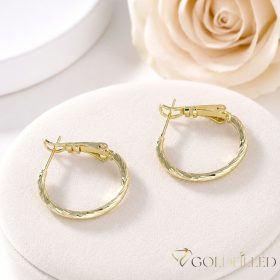 Goldfilled antialergijski uhani 22mm 14K barva