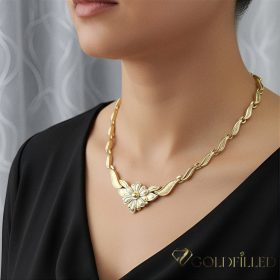   Ekskluzivna antiallergijska Goldfilled ogrlica 50cm/6-20mm, 14K večbarvna