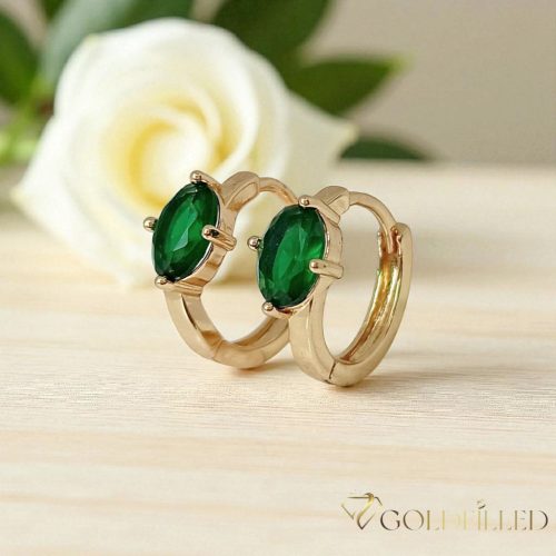 Goldfilled antialergijski uhani 15mm 18K barva