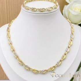   Antiallergene Goldfilled ogrlica 50 cm/7mm + zapestnica 17 cm , barva 14K Multicolor 