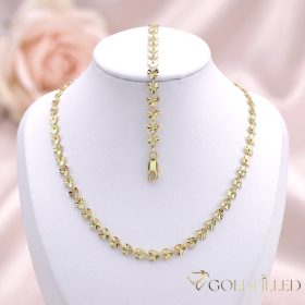   Antiallergene Goldfilled ogrlica 45 cm/6mm  + zapestnica 19 cm, barva 14K