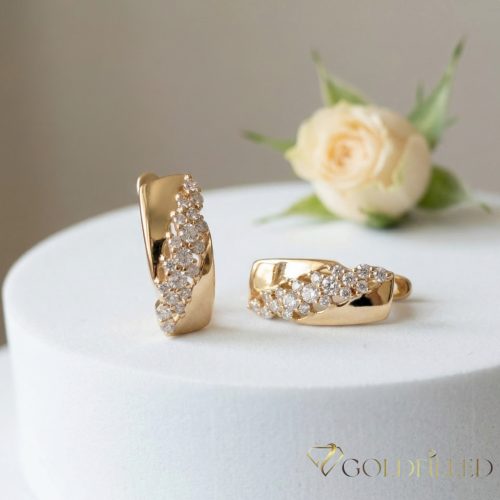 Goldfilled Antiallergijske uhane 18mm 18K barva