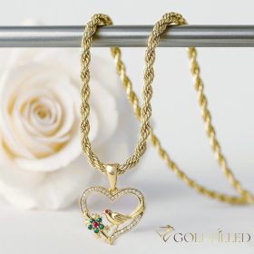   Antiallergijska Goldfilled ogrlica 60cm/3mm + obesek, barva 14K