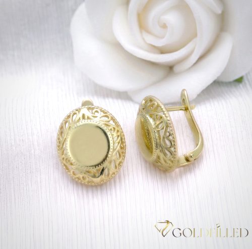 Goldfilled antialergijski uhani 20 mm 14K barva