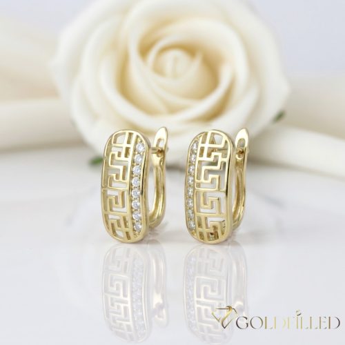 Goldfilled antialergijski uhani 19 mm 14K barva