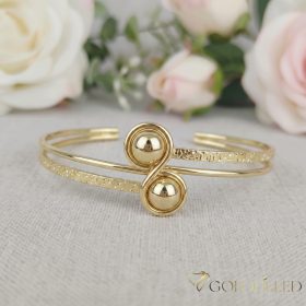   Antiallergene Goldfilled zapestnice   barvna (14K) premer 60mm
