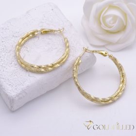 Goldfilled Antialergijske  uhani 30mm 14K barva