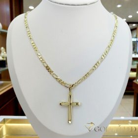   Antiallergijska Goldfilled ogrlica 60cm/4mm + obesek, barva 14K