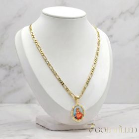   Antiallergijska Goldfilled ogrlica 50cm/3,5mm + obesek, barva 14K