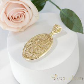 Antiallergijski Goldfilled obesek 38 mm, barva 14K