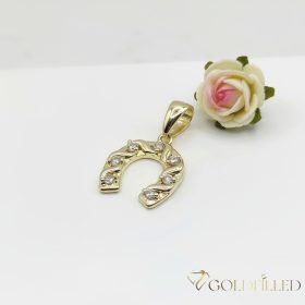 Antiallergijski Goldfilled obesek 25 mm, barva 14K