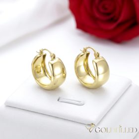 Goldfilled antialergijski uhani 25 mm 14K barva
