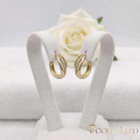 Goldfilled antialergijski uhani 14mm 14K barva  