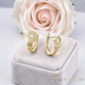 Goldfilled antialergijski uhani 16mm 14K barva