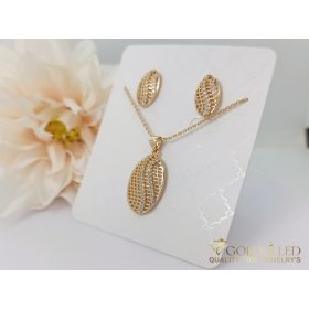 Antiallergene Goldfilled ogrlica 45 cm/1 mm + obesek + uhani