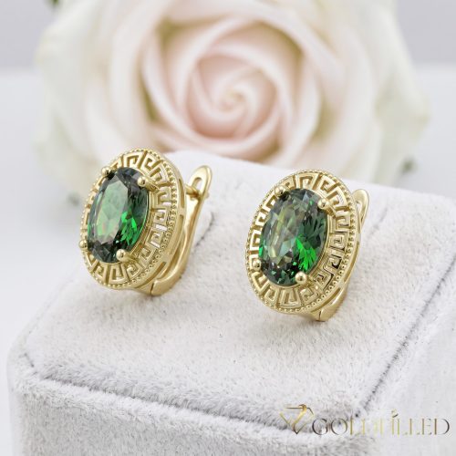 Goldfilled antialergijski uhani 18mm 14K barva