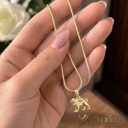 Antialergijska ogrlica Goldfilled 45cm / 1mm + obesek ribe 14K barva