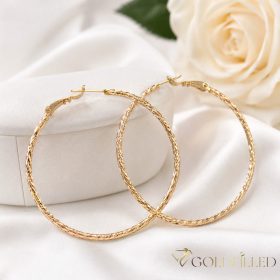 Goldfilled Antialergijske Obročaste uhani 50mm 18K barva