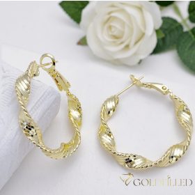Goldfilled Antialergijske  uhani 30mm 14K barva