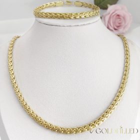   Antiallergene Goldfilled ogrlica 50 cm/6mm + zapestnica 19 cm , barva 14K